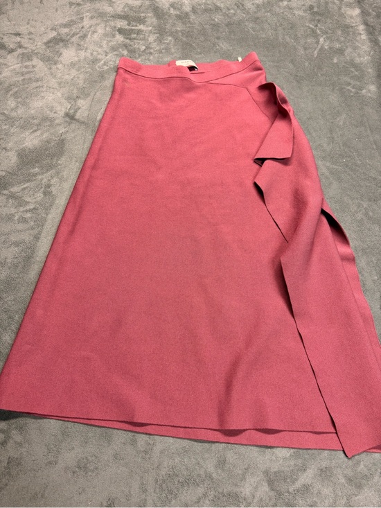Babaton Dresses & Skirts - Babaton Pamella Plum Midi Skirt with Flutter